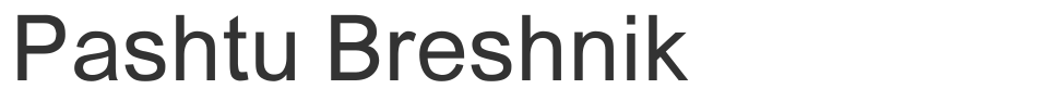 Pashtu Breshnik font preview