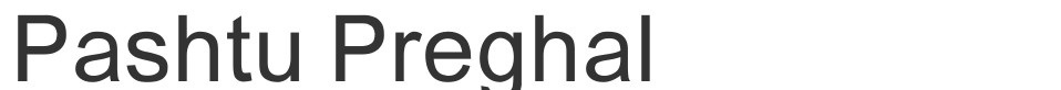 Pashtu Preghal font preview