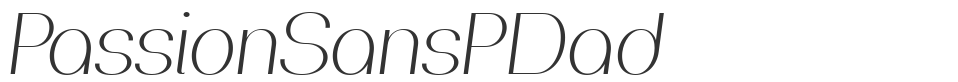 PassionSansPDad font preview