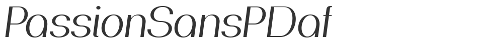PassionSansPDaf font preview
