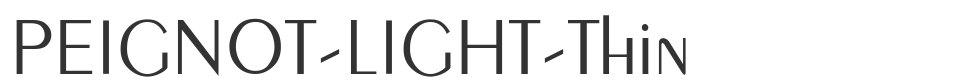 PEIGNOT-LIGHT-Thin font preview