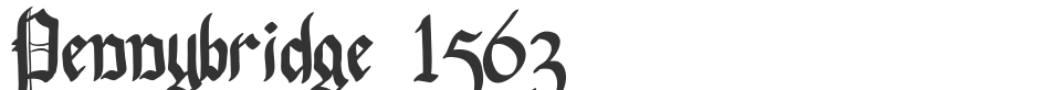 Pennybridge 1563 font preview