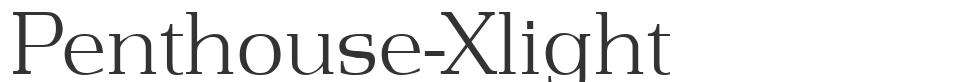 Penthouse-Xlight font preview