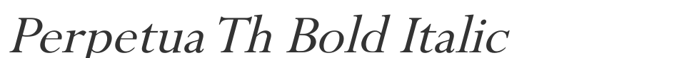 Perpetua Th Bold Italic font preview
