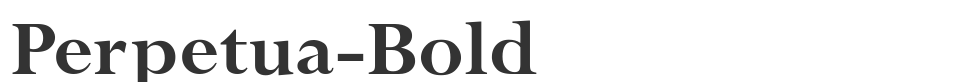 Perpetua-Bold font preview