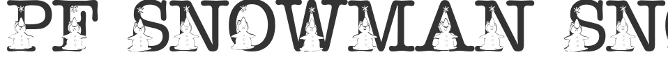 pf_snowman-snowflake font preview