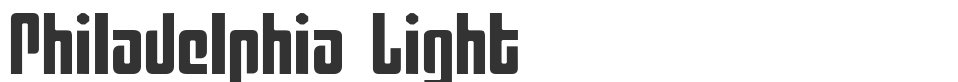 Philadelphia Light font preview