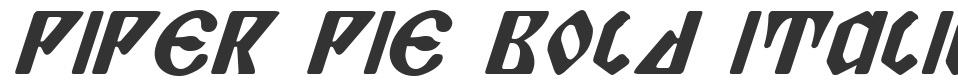 Piper Pie Bold Italic font preview