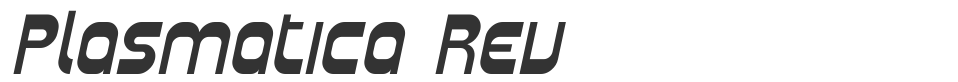Plasmatica Rev font preview