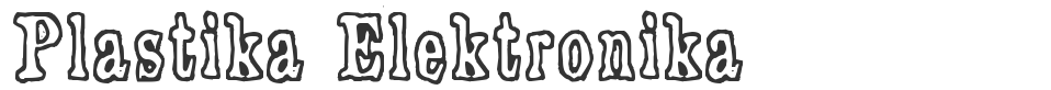 Plastika Elektronika font preview