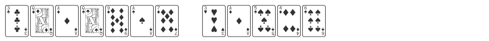 Playing Cards font preview