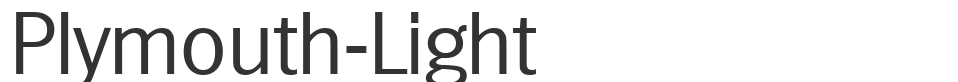 Plymouth-Light font preview
