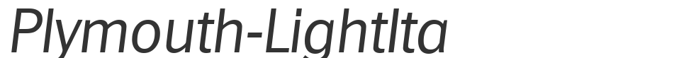 Plymouth-LightIta font preview