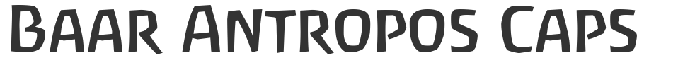 Baar Antropos Caps font preview