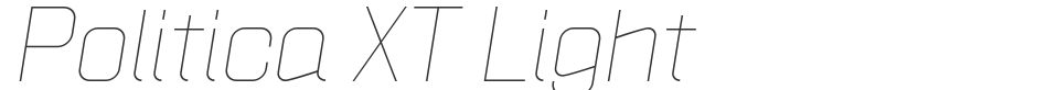 Politica XT Light font preview