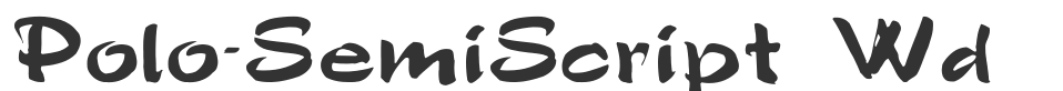 Polo-SemiScript Wd font preview