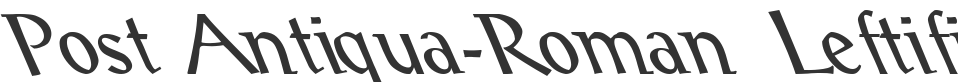Post Antiqua-Roman  Leftified font preview