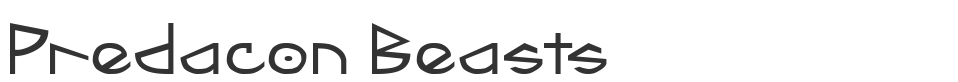 Predacon Beasts font preview