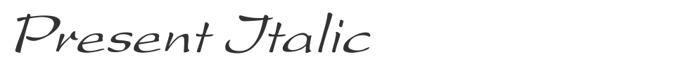 Present Italic font preview