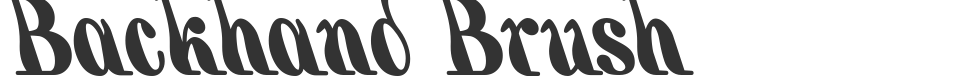 Backhand Brush font preview