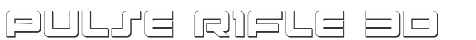 Pulse Rifle 3D font preview