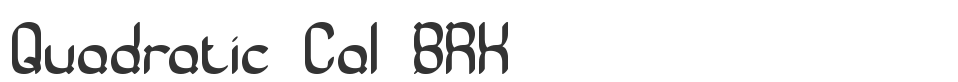 Quadratic Cal BRK font preview