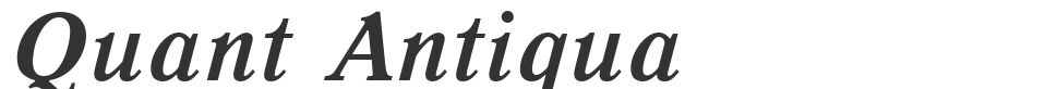 Quant Antiqua font preview