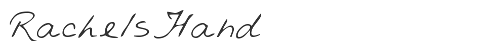 RachelsHand font preview