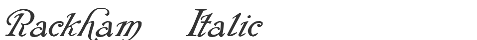 Rackham Italic font preview