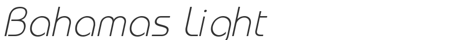 Bahamas Light font preview