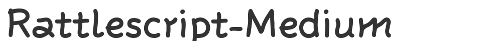 Rattlescript-Medium font preview