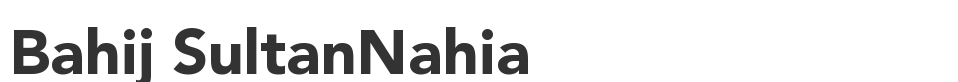 Bahij SultanNahia font preview