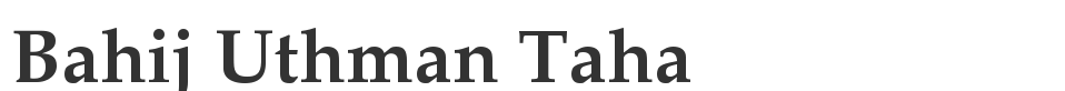 Bahij Uthman Taha font preview