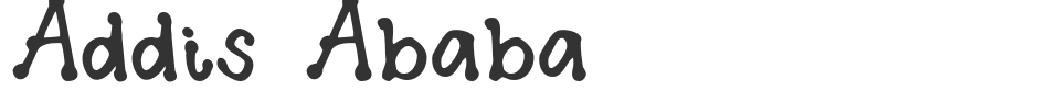 Addis Ababa font preview