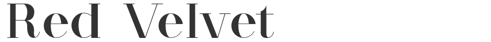 Red Velvet font preview