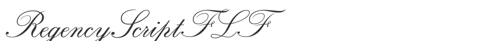 RegencyScriptFLF font preview