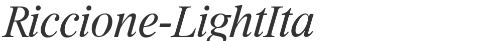 Riccione-LightIta font preview