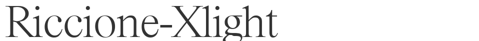 Riccione-Xlight font preview