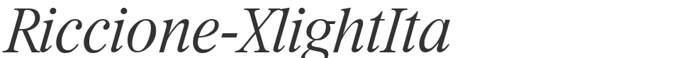 Riccione-XlightIta font preview