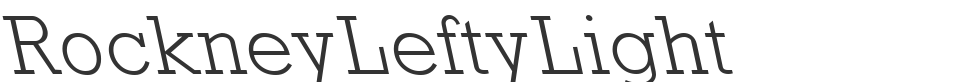 RockneyLeftyLight font preview