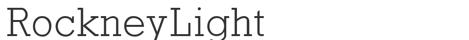 RockneyLight font preview