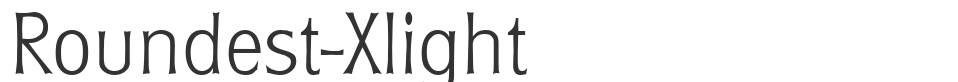 Roundest-Xlight font preview