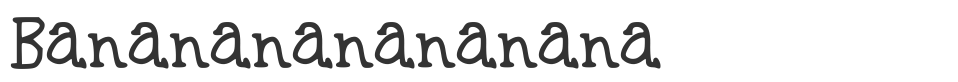 Bananananananana font preview