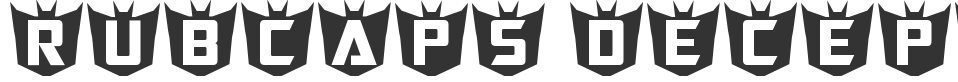 RubCaps Decepticon font preview