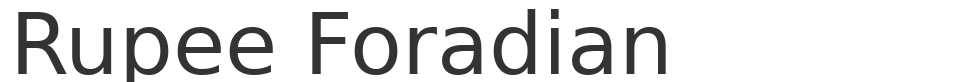 Rupee Foradian font preview
