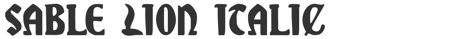 Sable Lion Italic font preview