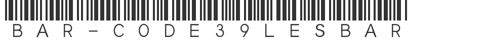 Bar-Code 39 lesbar font preview