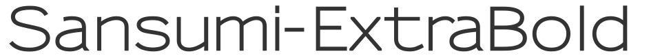 Sansumi-ExtraBold font preview