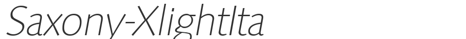 Saxony-XlightIta font preview