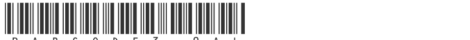 Barcode3_9AL font preview